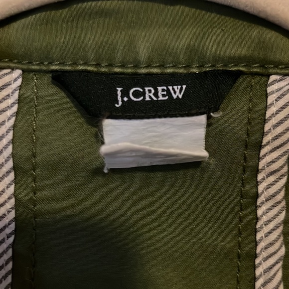 J crew army green light jacket size Small-like new! - Picture 3 of 3